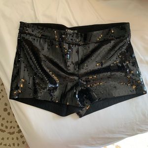 Express sequin shorts 0